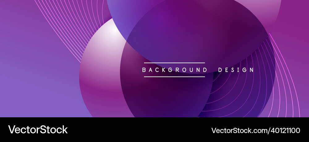 Gradient circles with shadows techno Vector Image