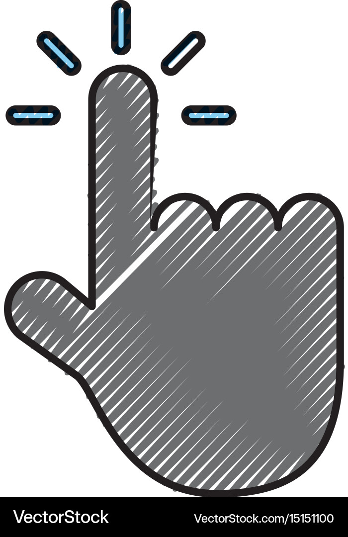 Hand pointer isolated icon Vector Image