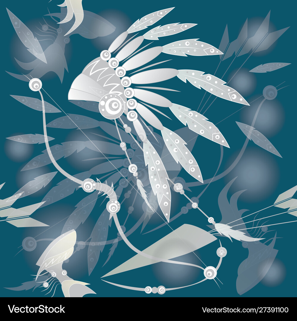 Indian attributes seamless pattern Vector Image