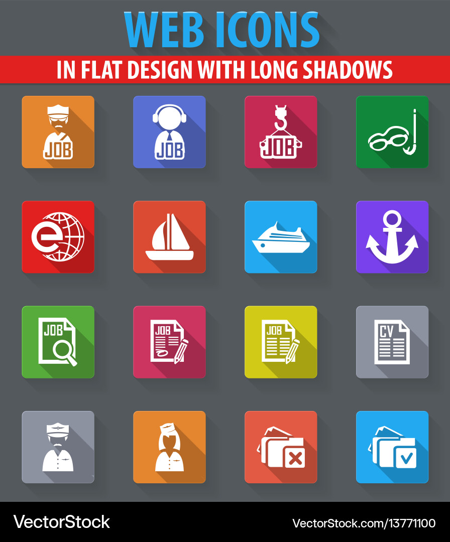 Job icons set Job icons set vector image