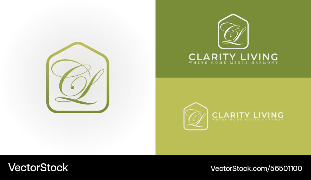 Logo showcases elegant script initials cl vector image