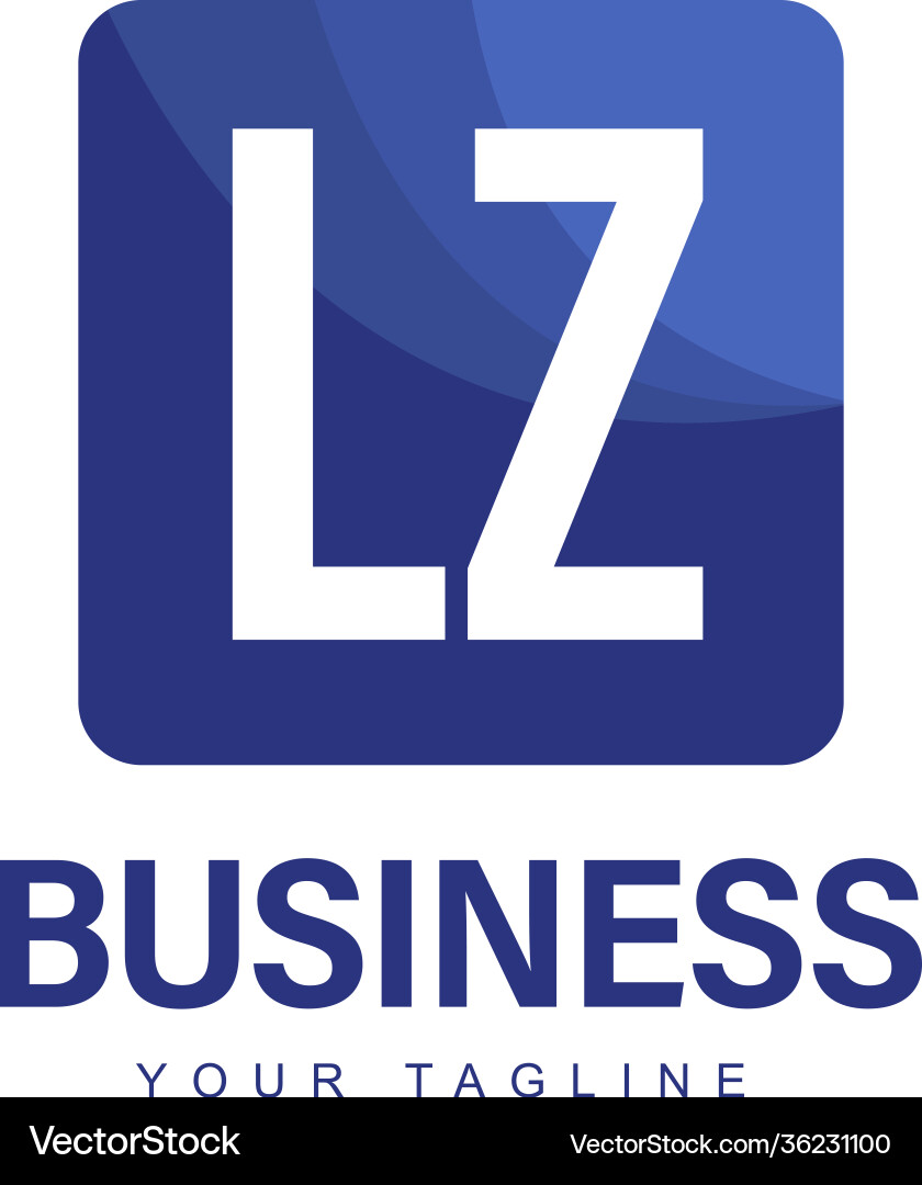 Lz initial a logo design with abstract style Lz initial a logo design with abstract style vector image