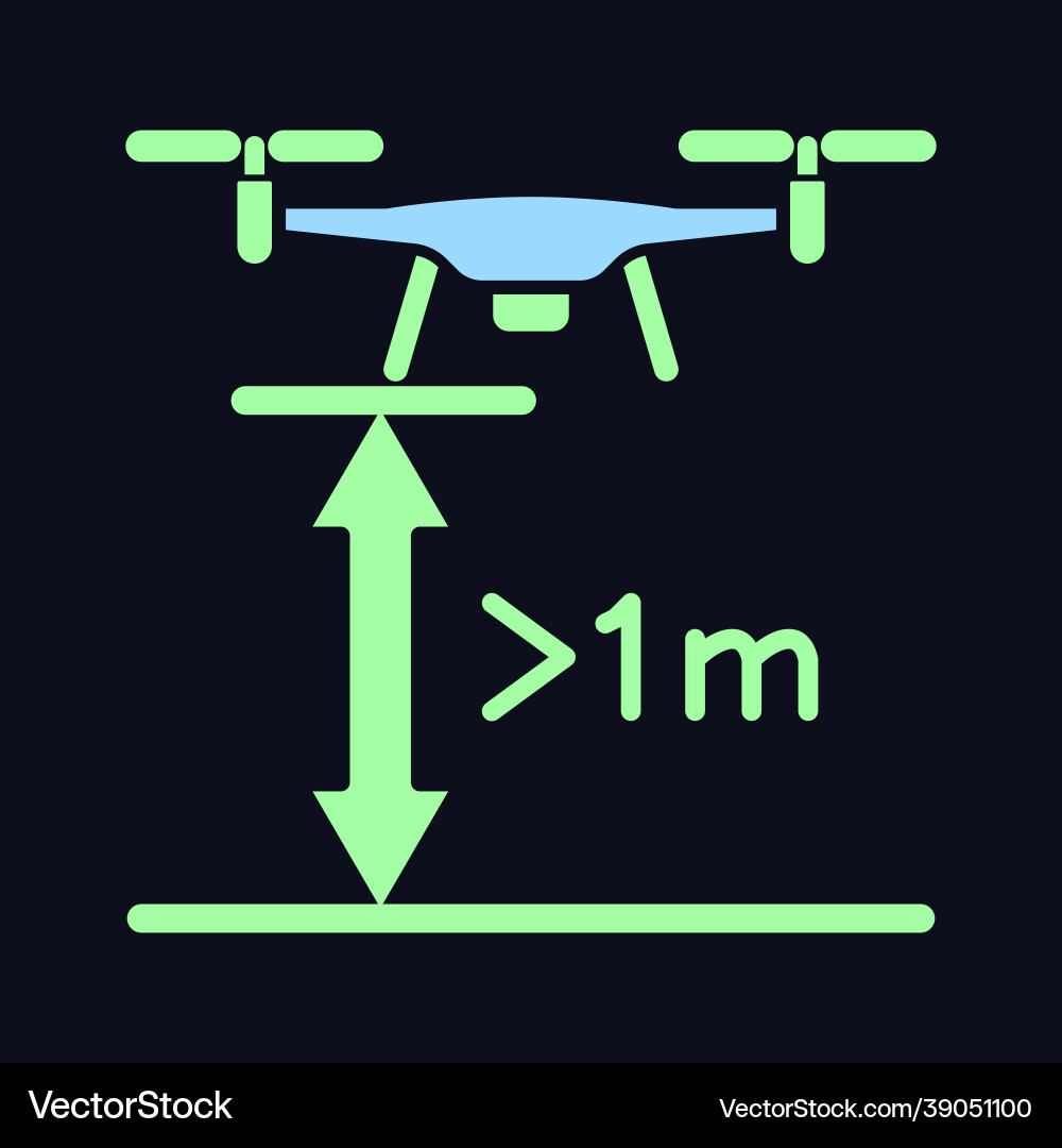 Minimum flight height rgb color manual label icon Minimum flight height rgb color manual label icon vector image