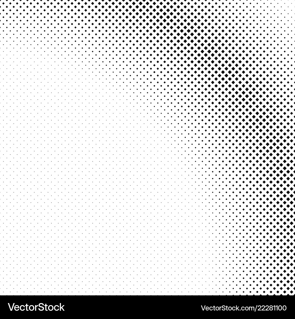 Monochrome retro halftone diagonal square pattern vector image