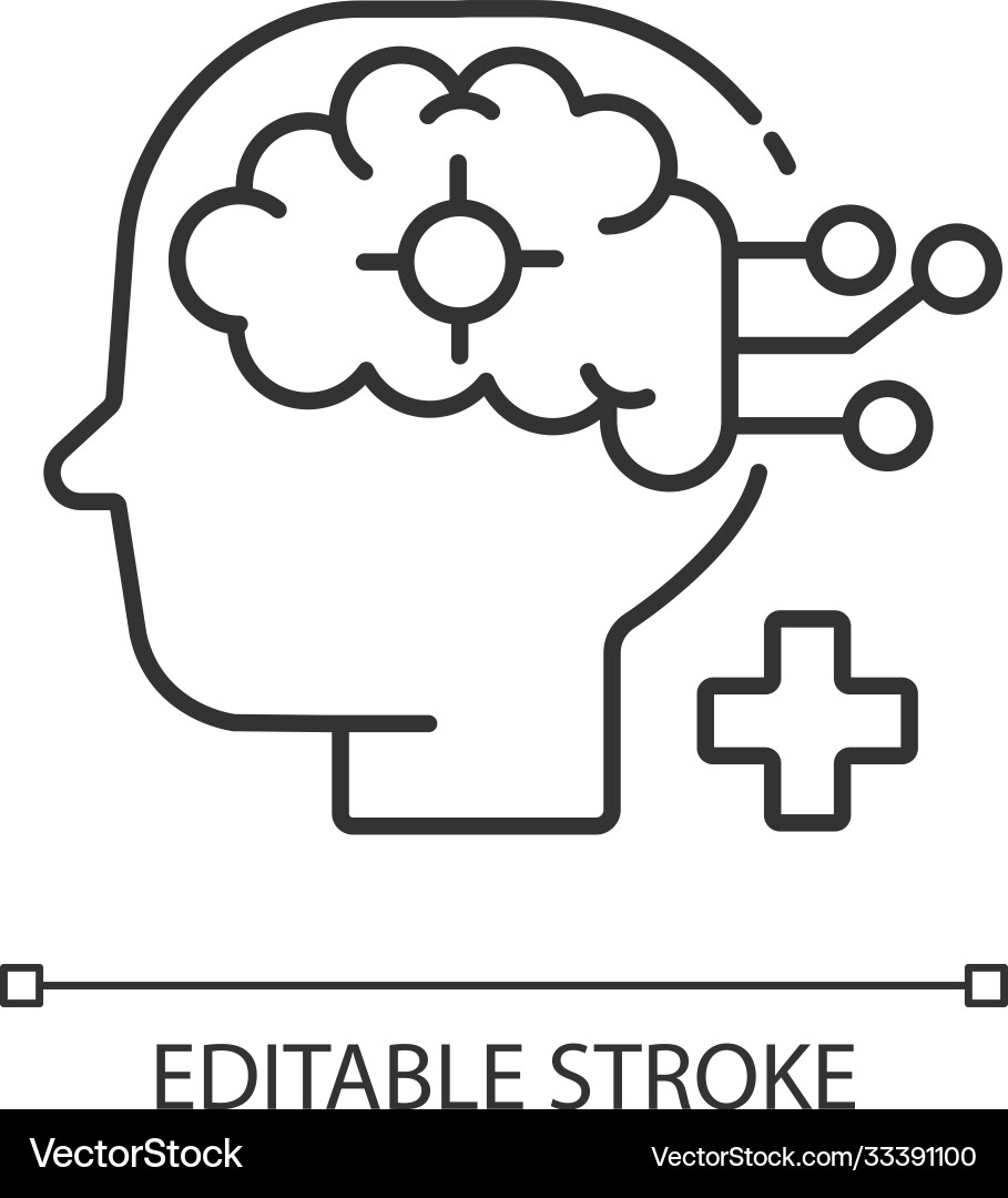 Neurological department linear icon Neurological department linear icon vector image