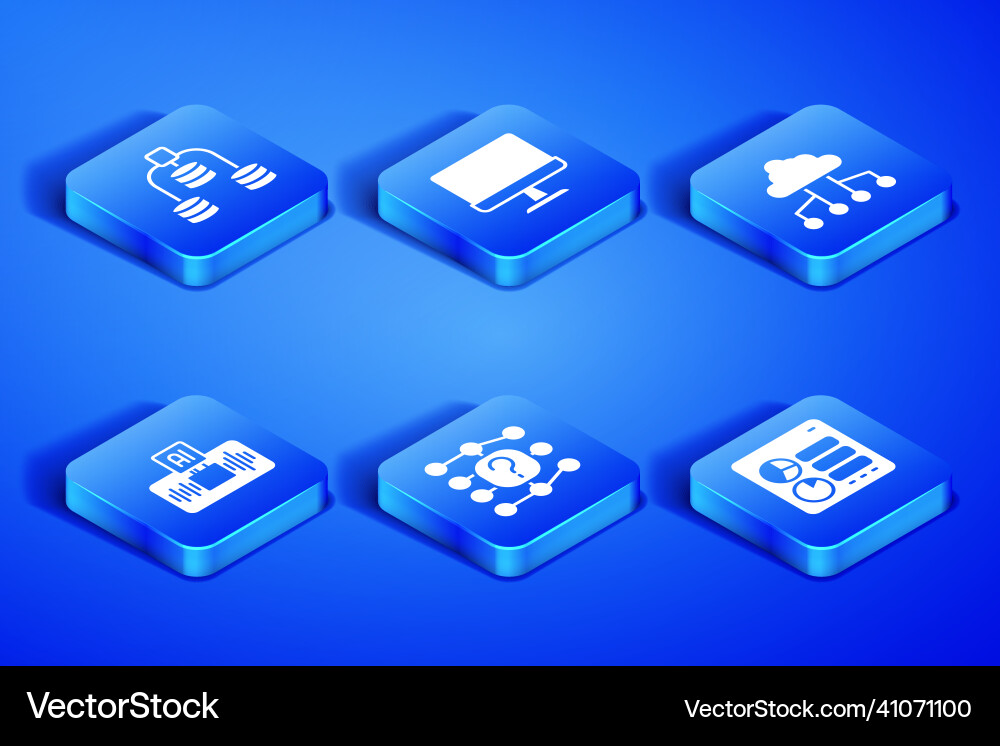 Set computer api interface server data neural Set computer api interface server data neural vector image