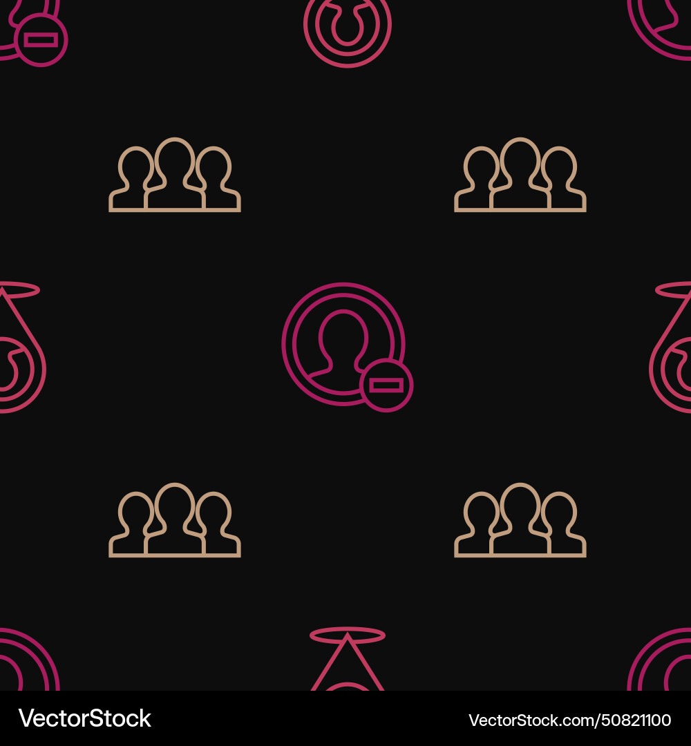 Set line location with person users group Set line location with person users group vector image