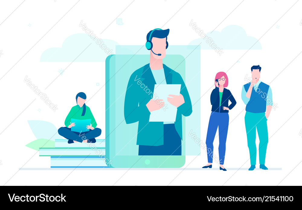 Technical support - flat design style colorful Technical support - flat design style colorful vector image