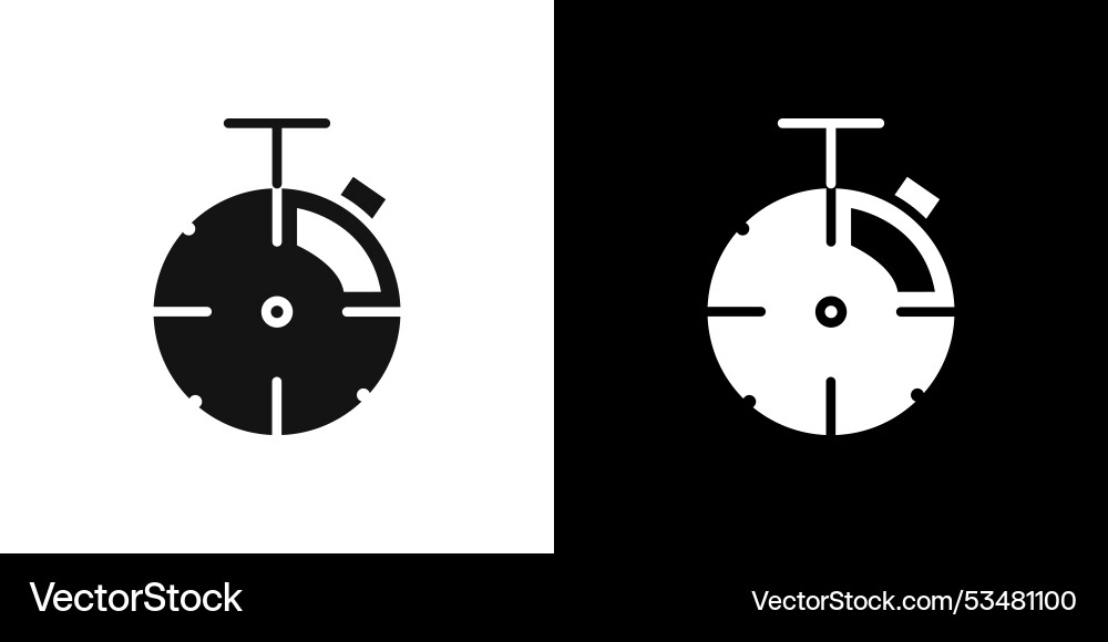 Testing time icon flat set outline Testing time icon flat set outline Vector Image