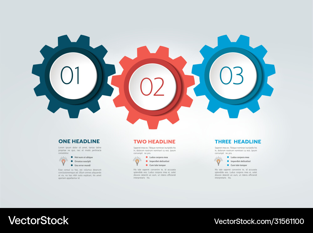 Three elements chart scheme diagram infographic Three elements chart scheme diagram infographic vector image