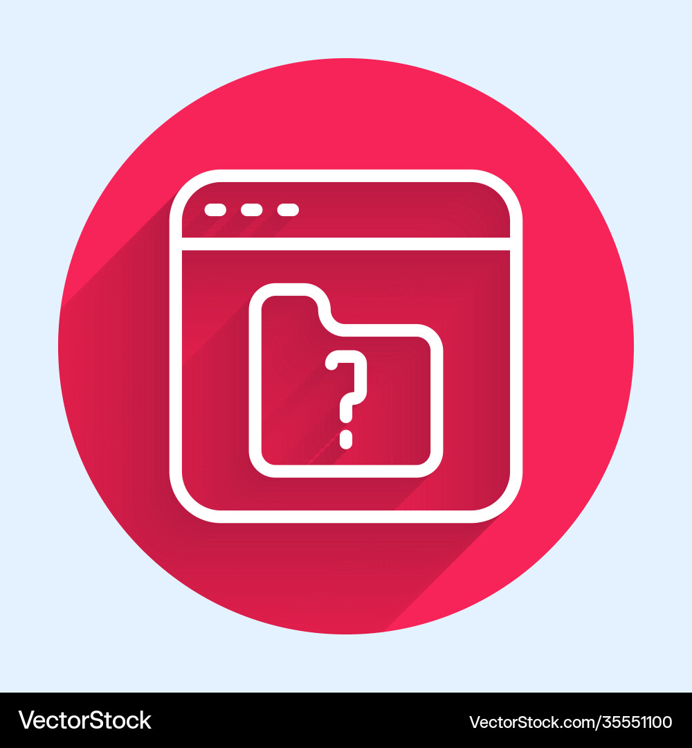 White line file missing icon isolated with long White line file missing icon isolated with long vector image