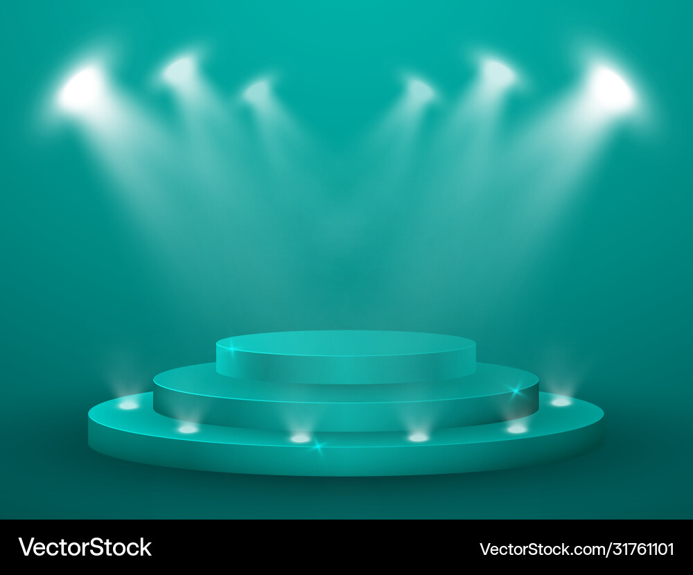 3d render abstract composition with podium 3d render abstract composition with podium vector image