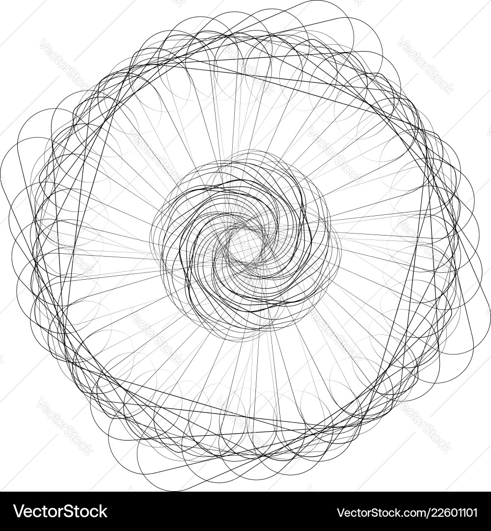 Abstract circular spiral element isolated Abstract circular spiral element isolated vector image