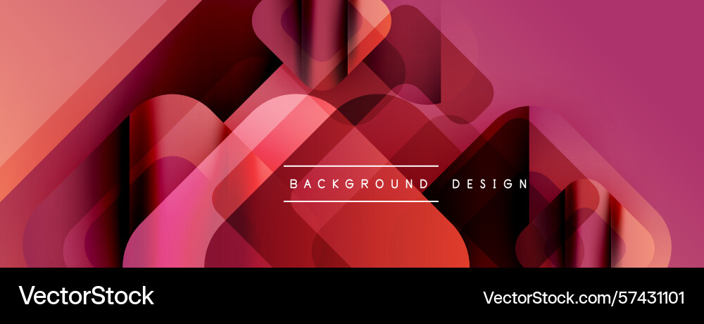 Abstract geometric shapes overlap creating Vector Image