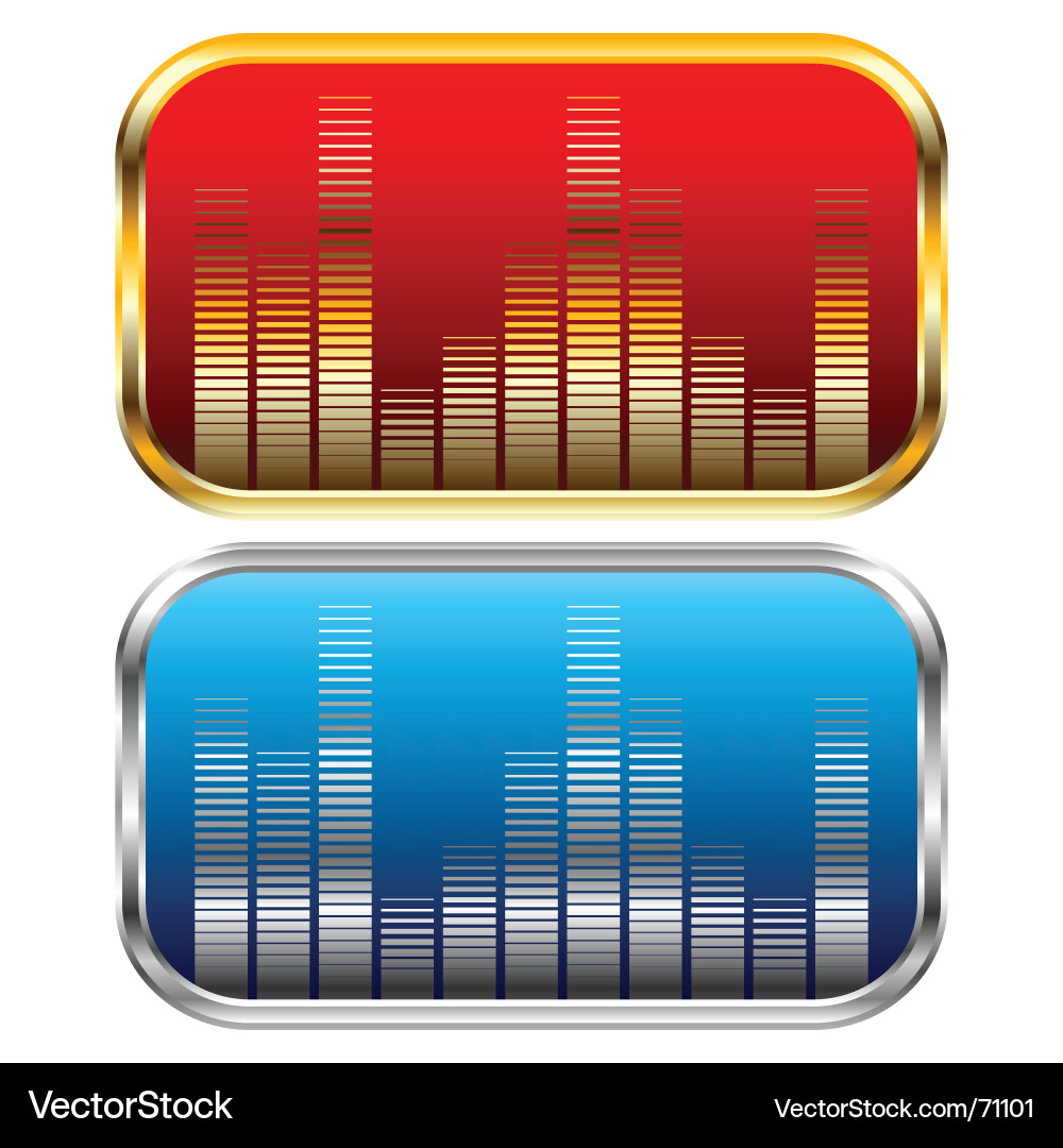 Audio Equalizer Spectrum Meter Vector Image
