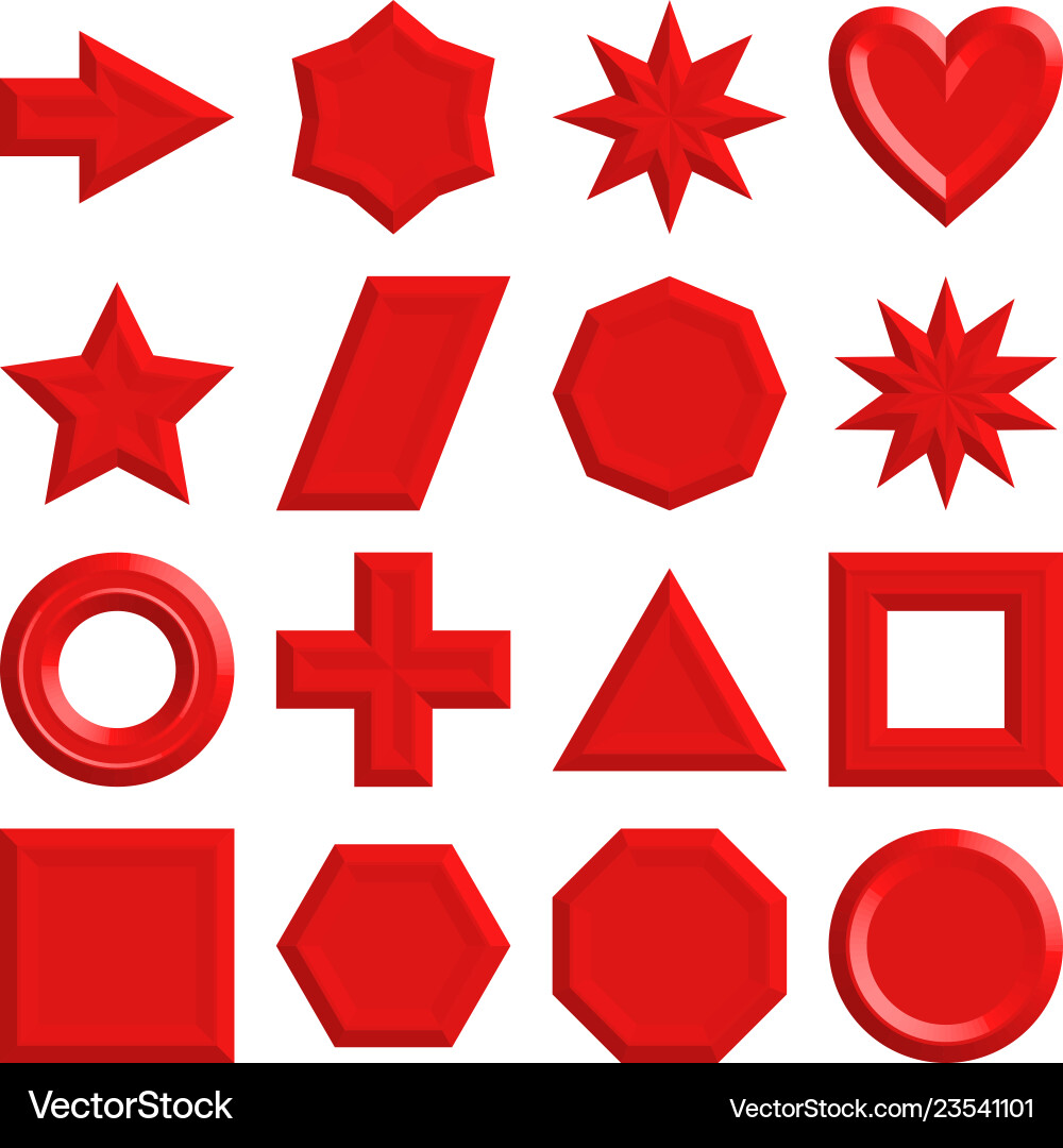 Buttons set Royalty Free Vector Image - VectorStock