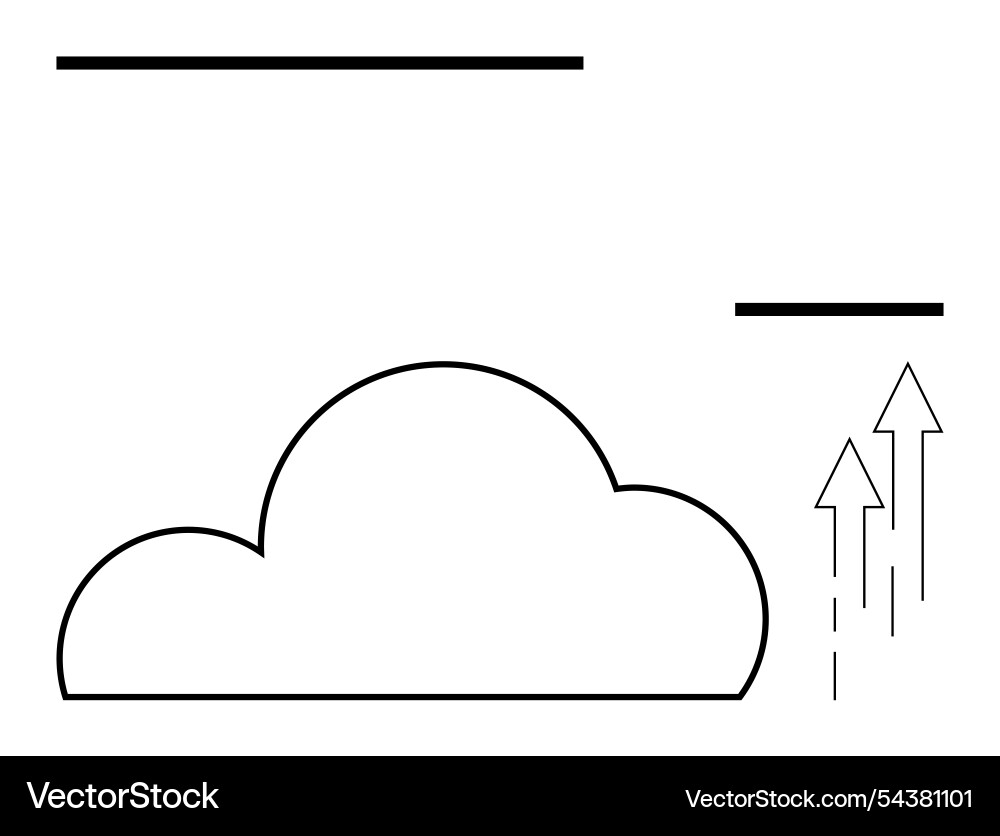 Cloud technology and data upload concept Cloud technology and data upload concept vector image