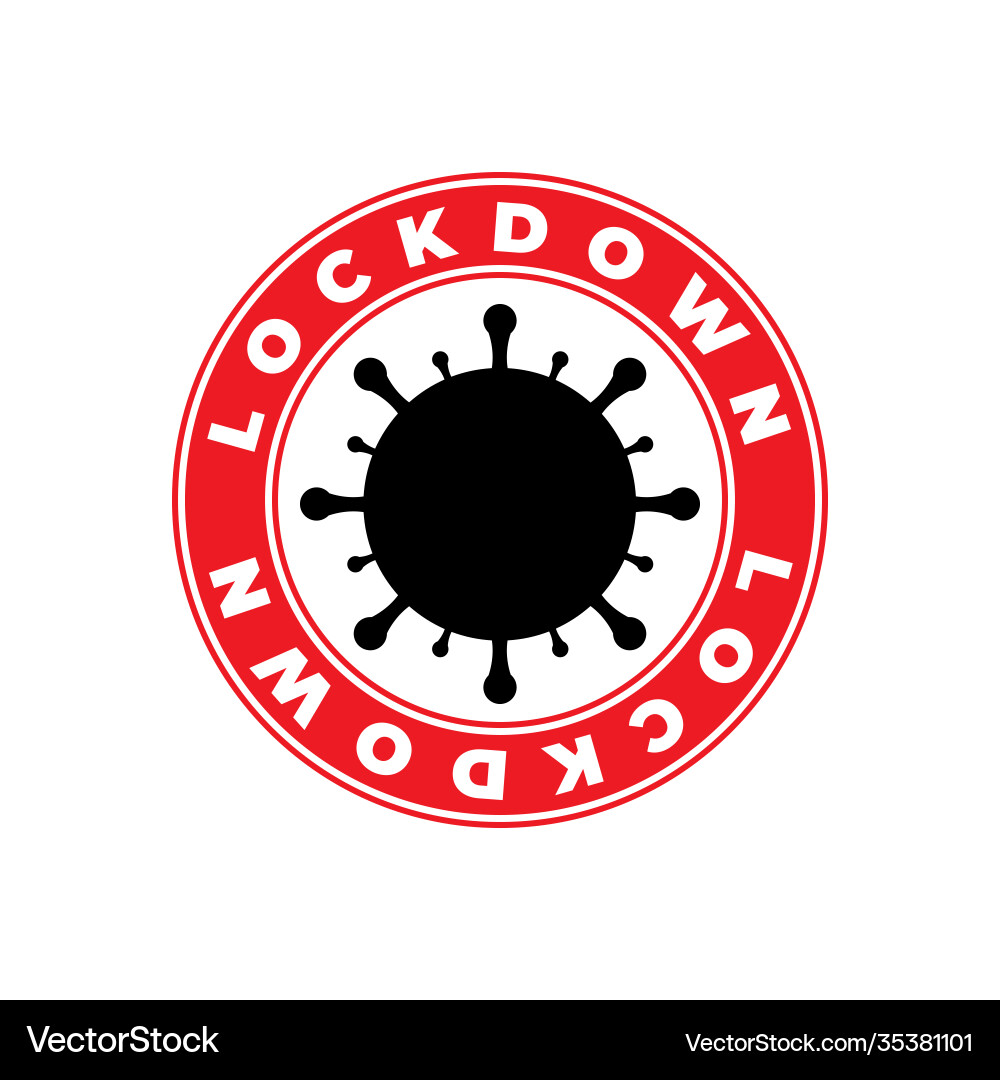 Coronavirus Lockdown Symbol Pandemie Coronavirus Lockdown Symbol Pandemie vektorbild