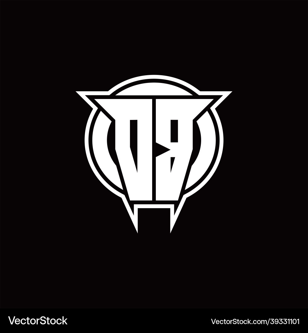 Db logo monogram with circle rounded shape design Vector Image