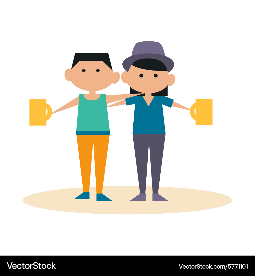 Flat with shadow icon and mobile application vector image