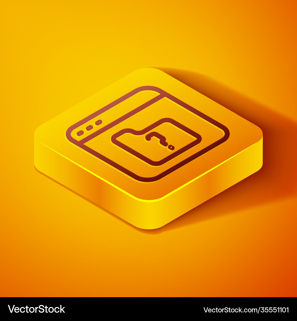 Isometric line file missing icon isolated Isometric line file missing icon isolated Vector Image
