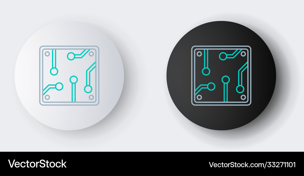 Line processor icon isolated on grey background Line processor icon isolated on grey background vector image