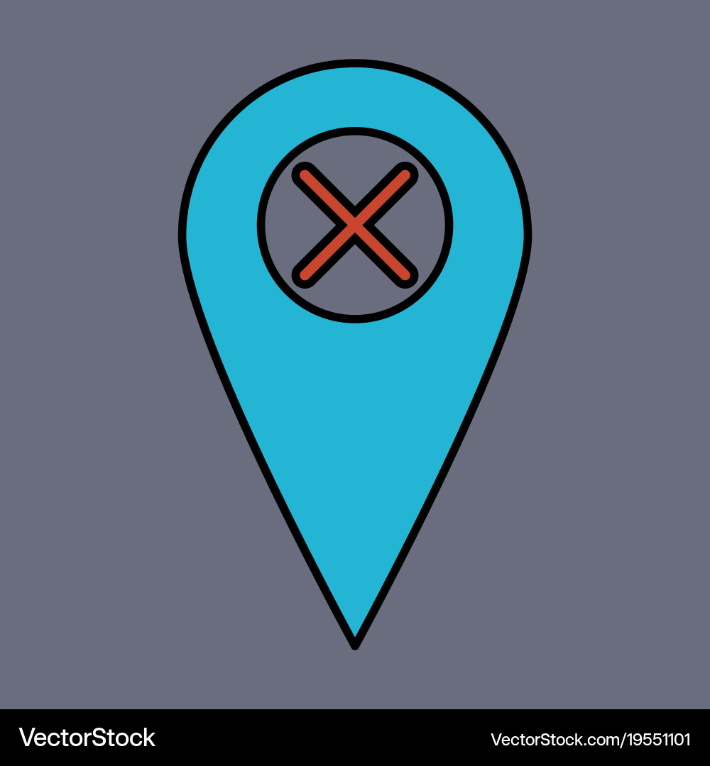 Navigation geolocation icon in flat design Vector Image