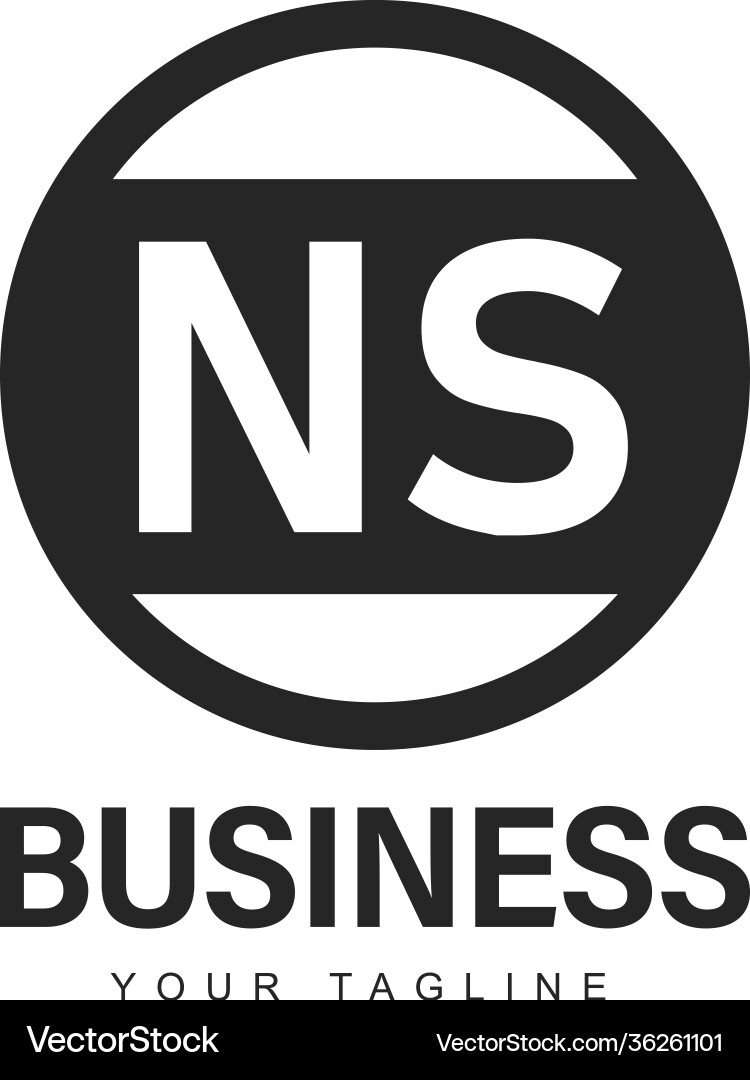 Ns initial a logo design with abstract style Ns initial a logo design with abstract style vector image