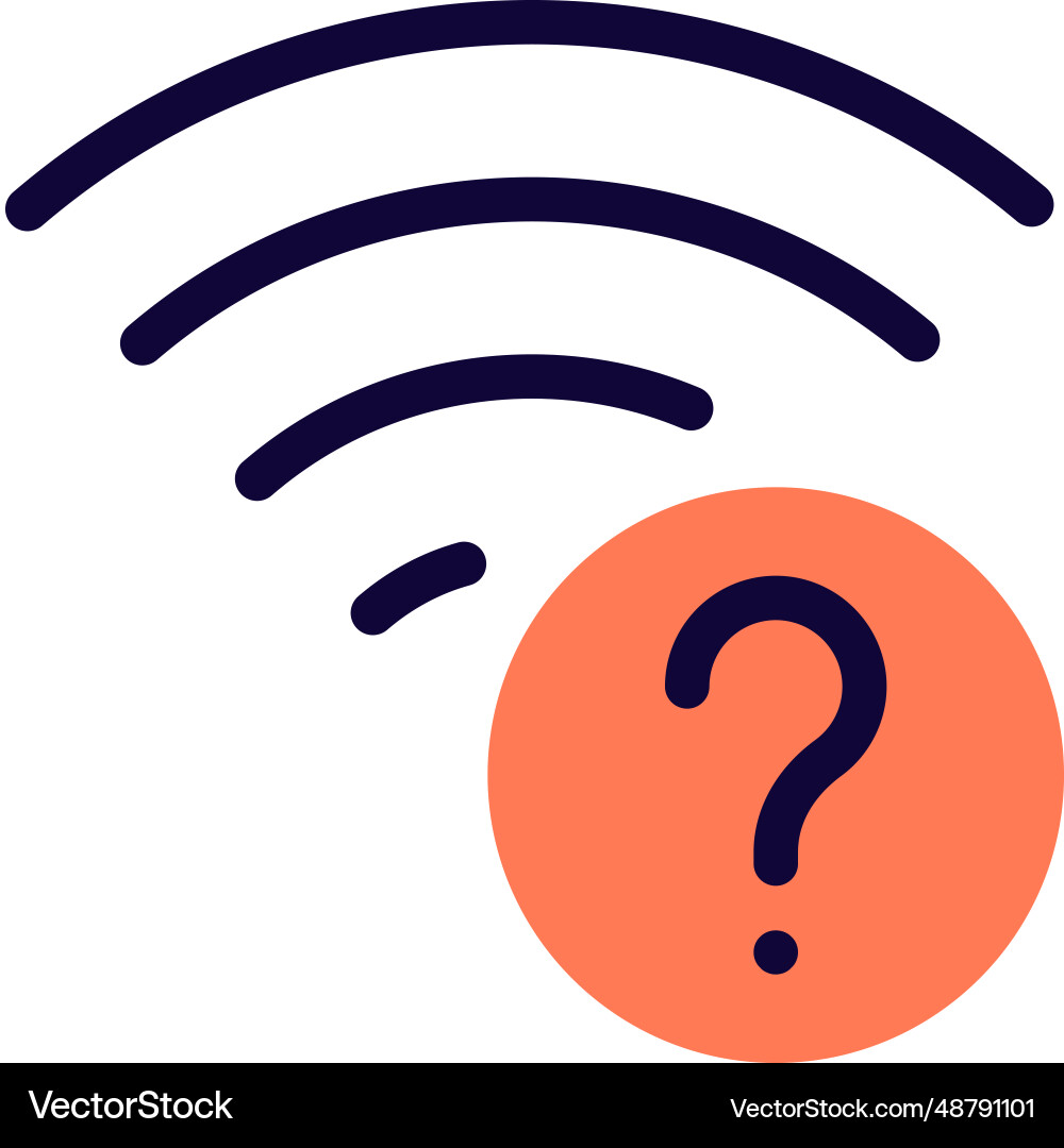 Password required for wireless connection Vector Image