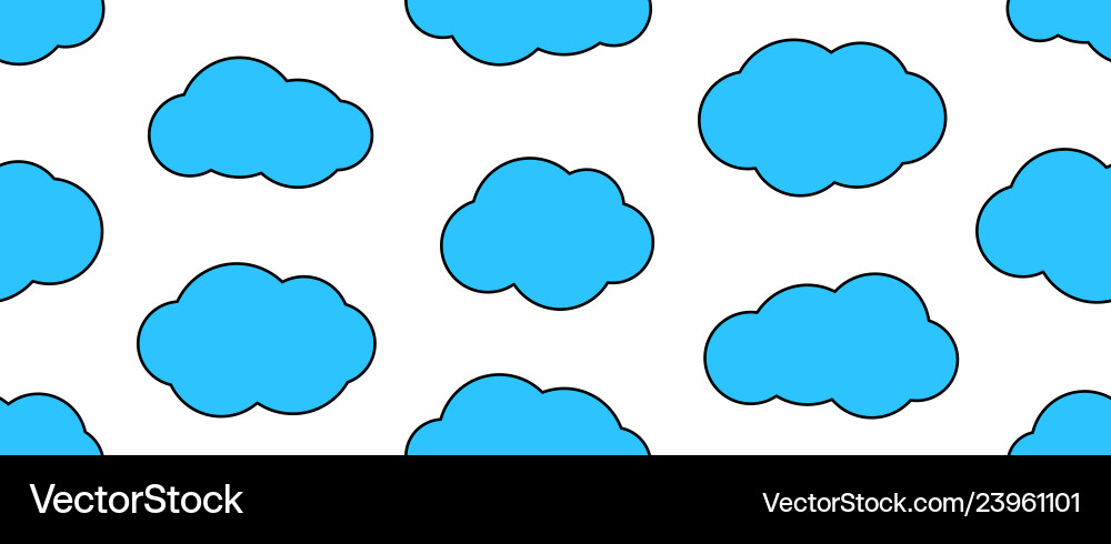 Seamless pattern with cloud vector image