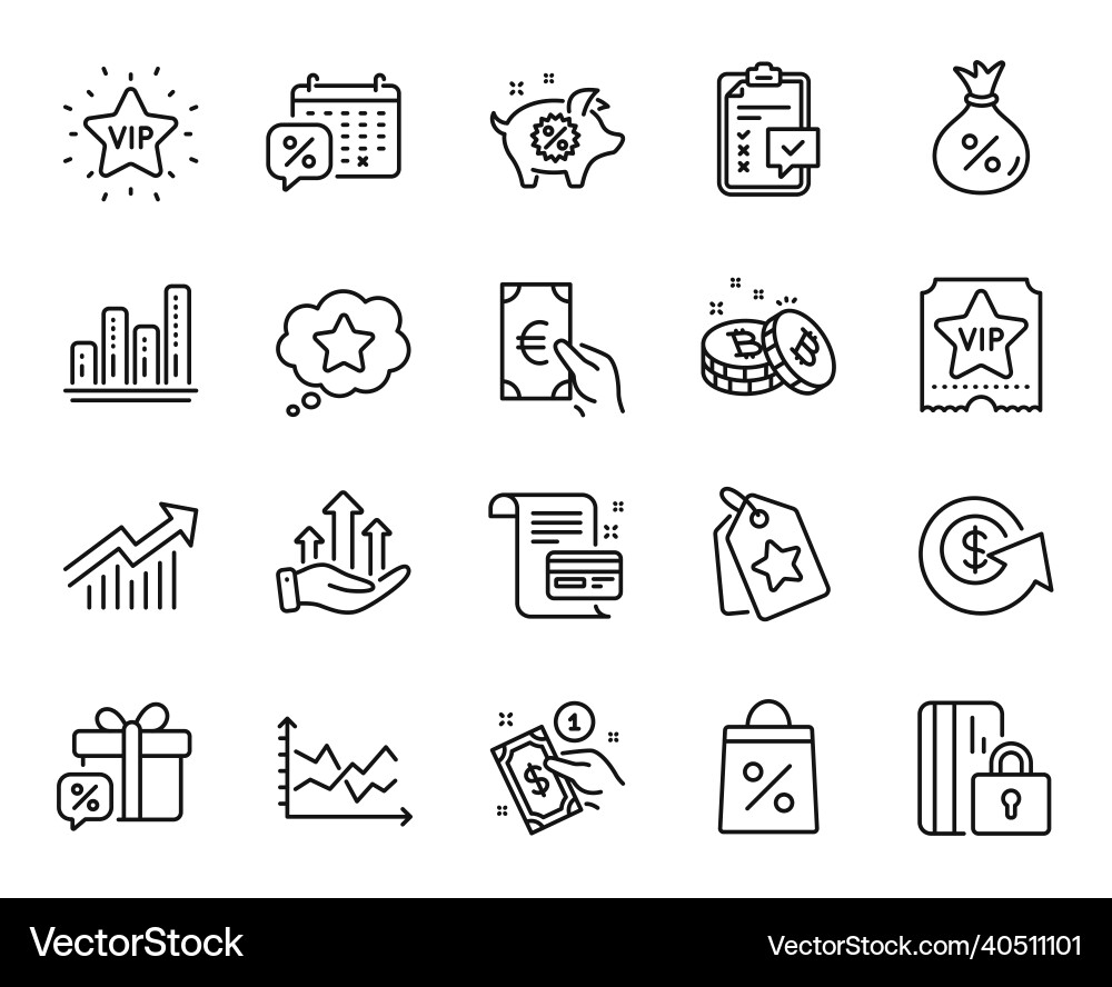 Set of graph chart payment card Set of graph chart payment card vector image