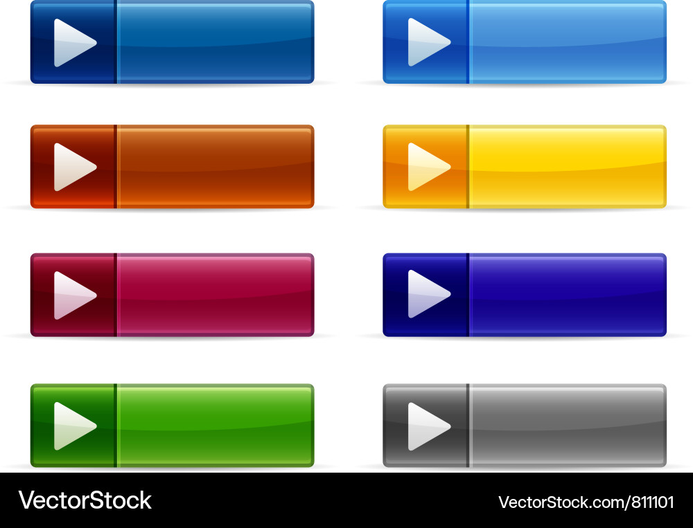 Shiny button collection vector image
