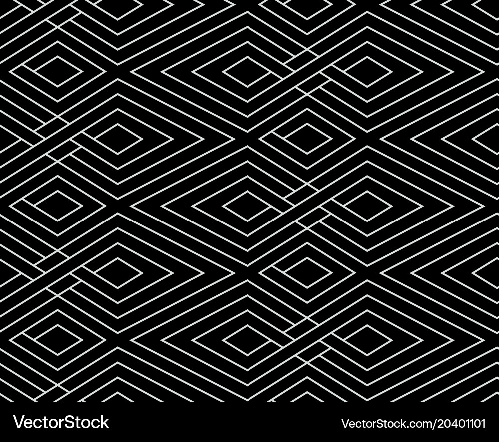 Universal repeating abstract shape in black Vector Image