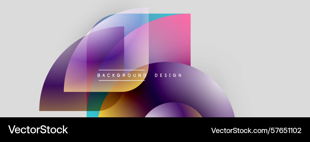 Abstract colorful shapes overlap creating dynamic Abstract colorful shapes overlap creating dynamic Vector Image