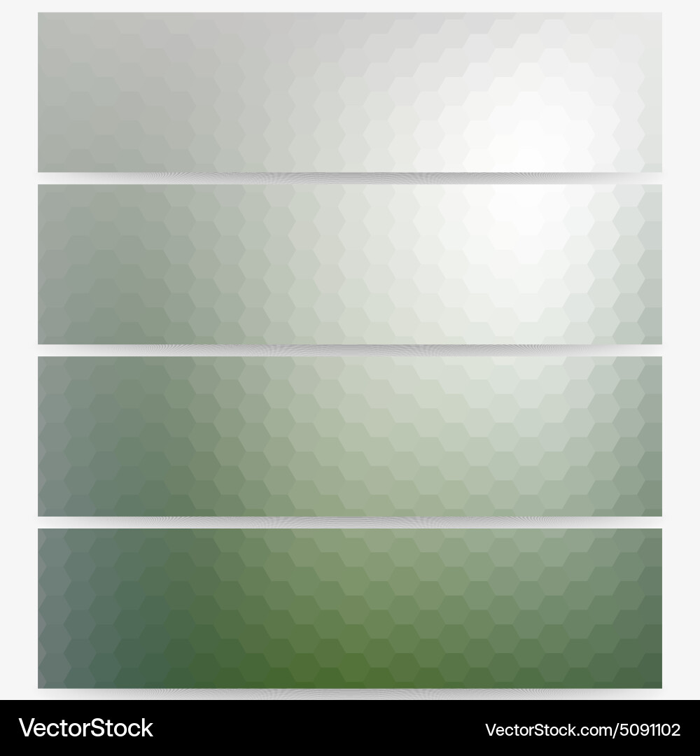Abstract hexagonal headers set blurred design vector image