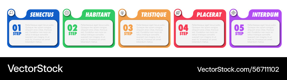 Bullet points numbers from 1 to 5 list markers Bullet points numbers from 1 to 5 list markers Vector Image