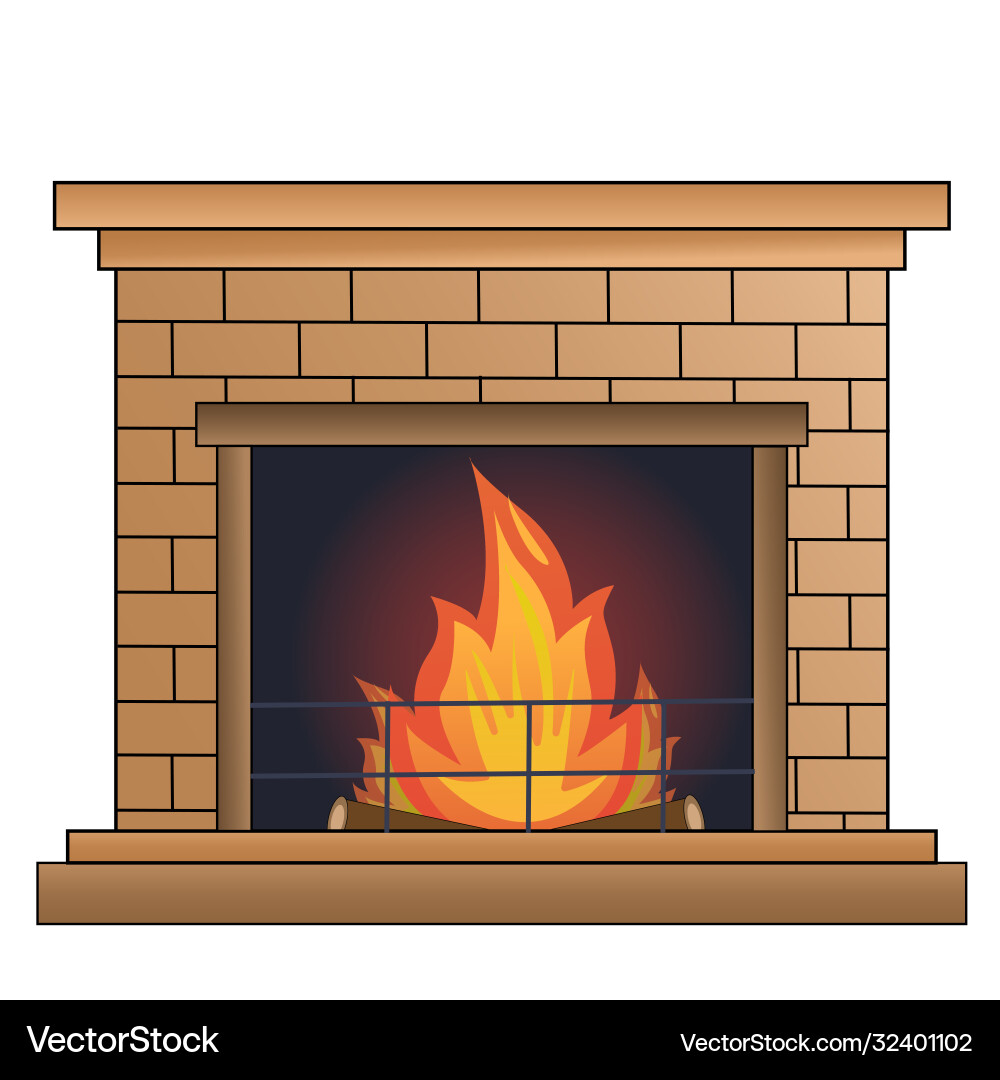 Classic fireplace icon Classic fireplace icon Vector Image
