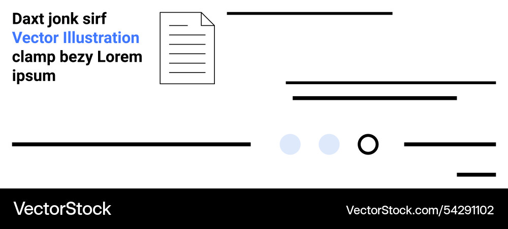 Clean minimalistische Webvorlage mit Dokument Clean minimalistische Webvorlage mit Dokument vektorbild