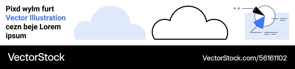 Cloud and data visualization elements Cloud and data visualization elements vector image