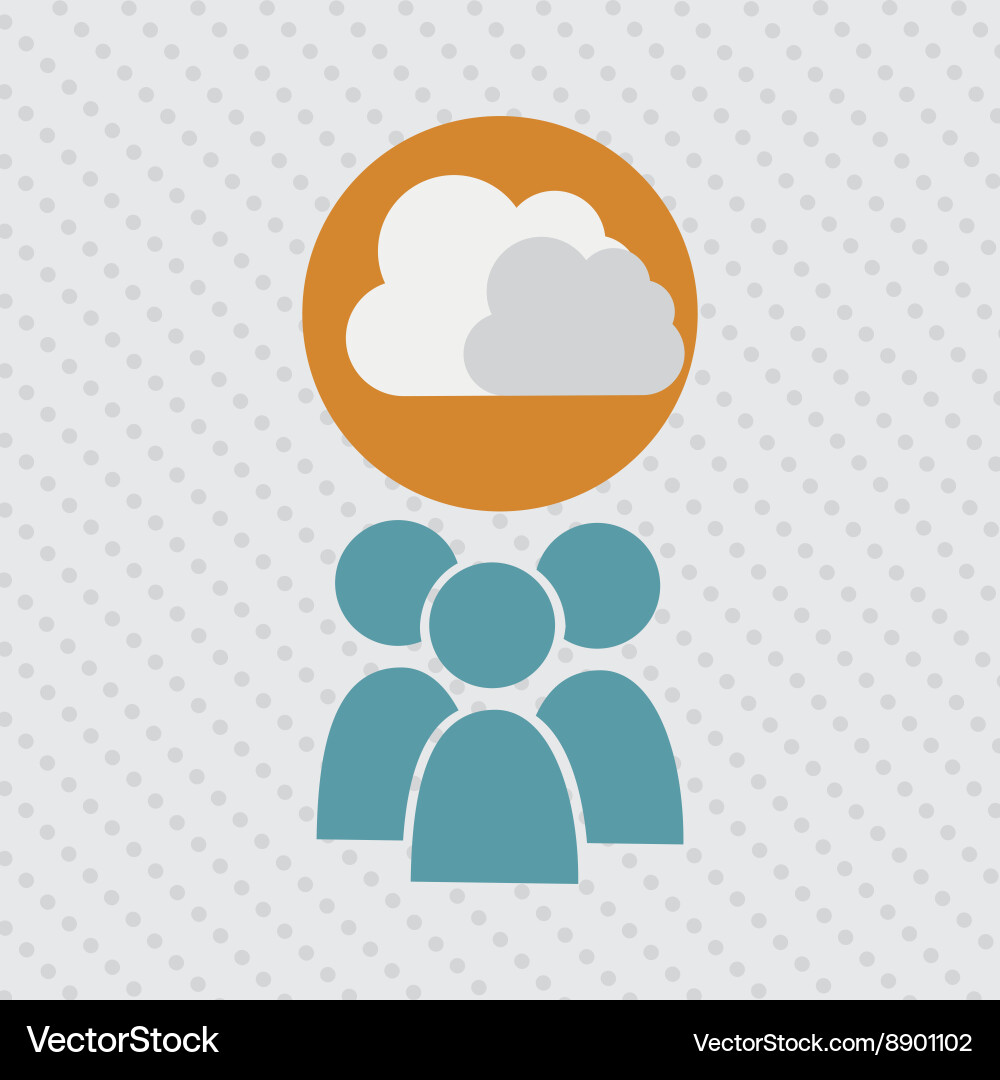 Cloud computing design Vector Image