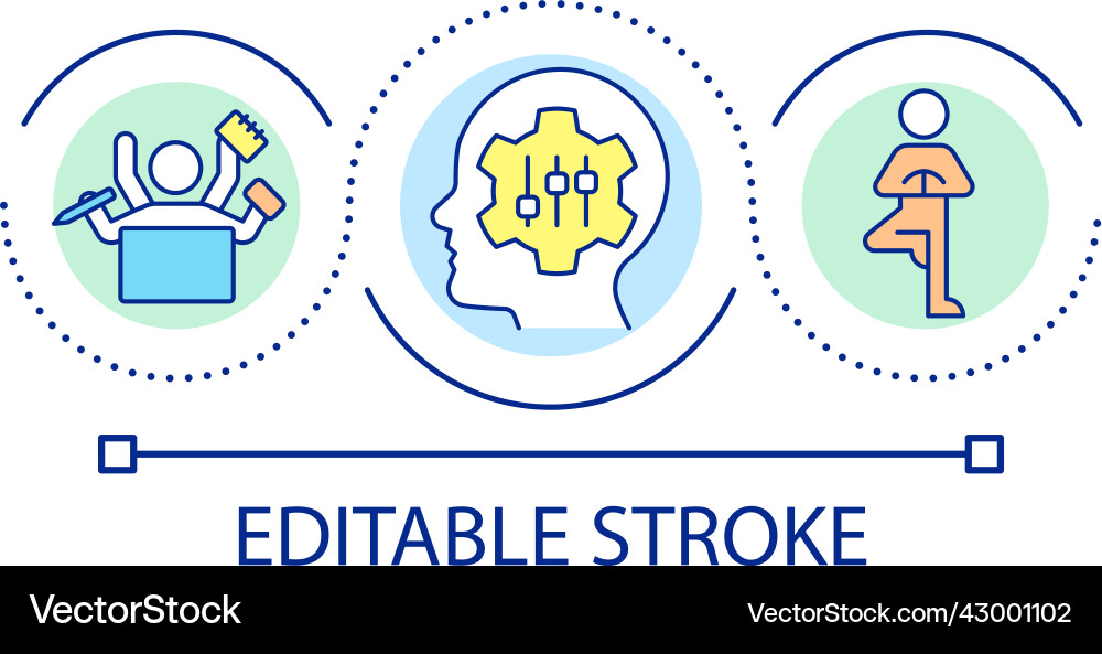 Dealing with multiple tasks loop concept icon Dealing with multiple tasks loop concept icon vector image