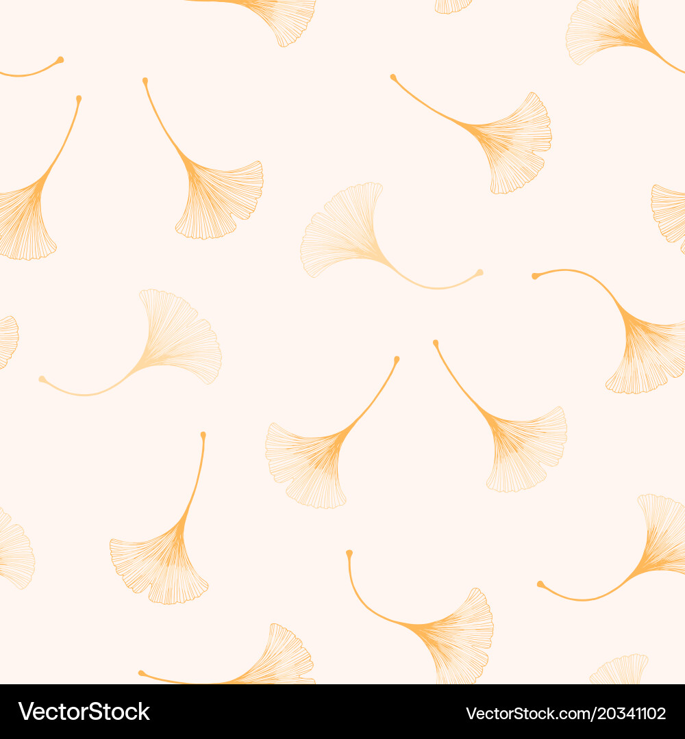 Elegant Ginkgo Leaf Pattern vector image