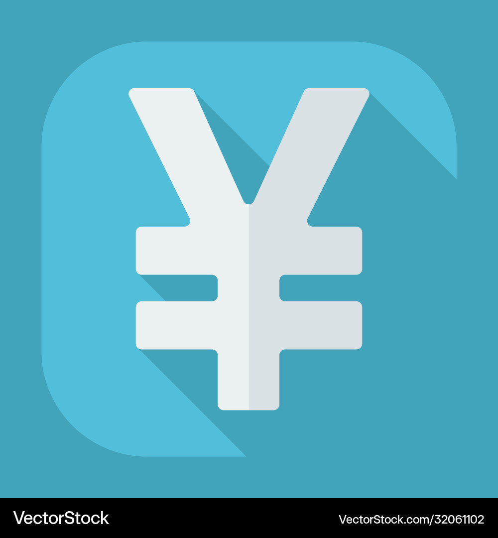 Flat modern design with shadow icons currency unit Vector Image