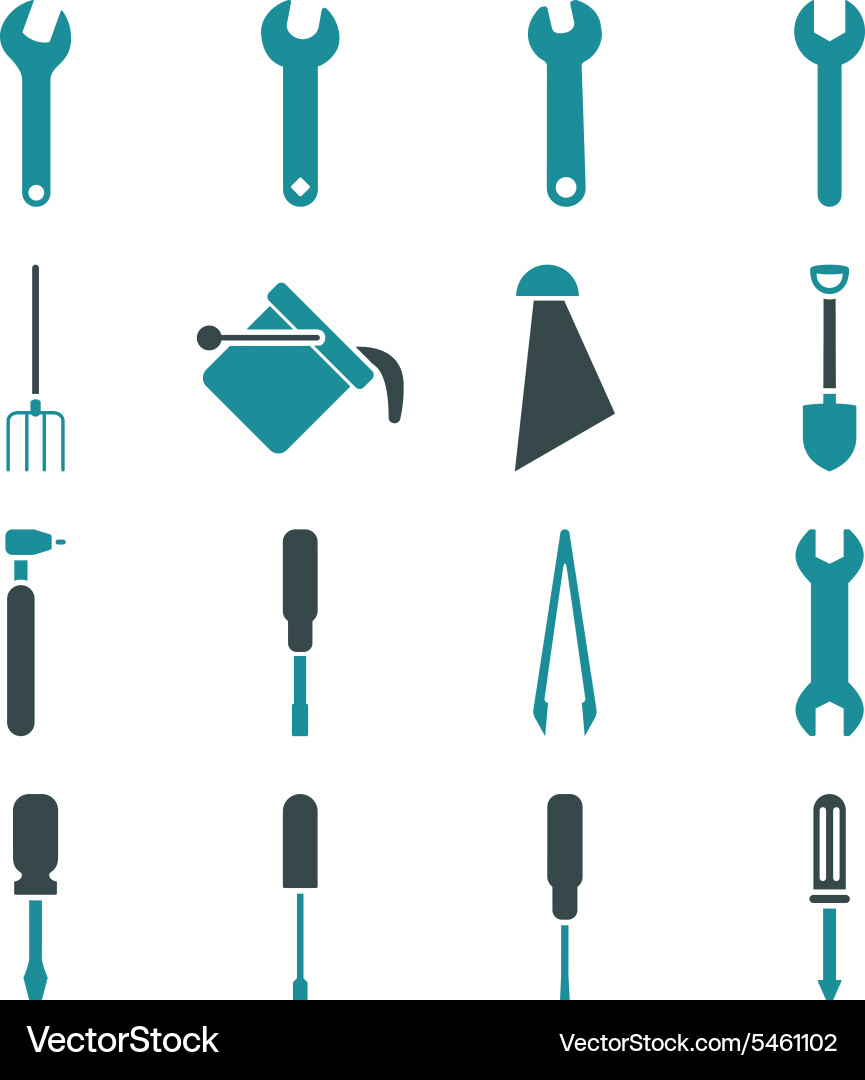 Instruments and tools icon set Vector Image