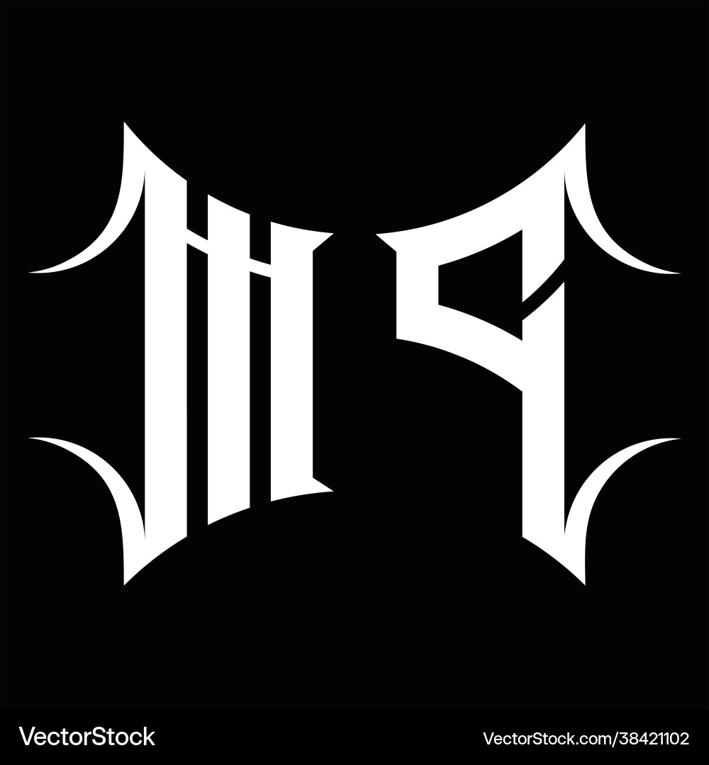 Mp logo monogram with abstract shape design Mp logo monogram with abstract shape design Vector Image