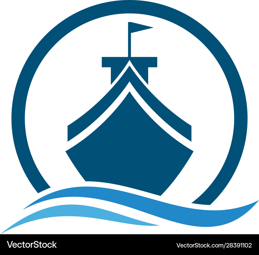 Nautical Cruise Ship Logo – Royalty-Free Vector | VectorStock, image size:1000x982