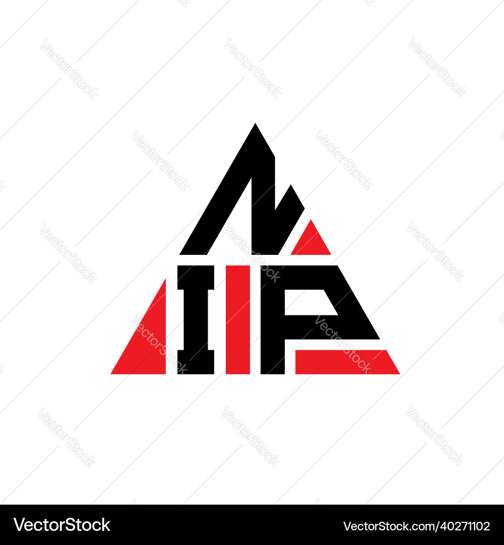 Nip triangle letter logo design Vector Image