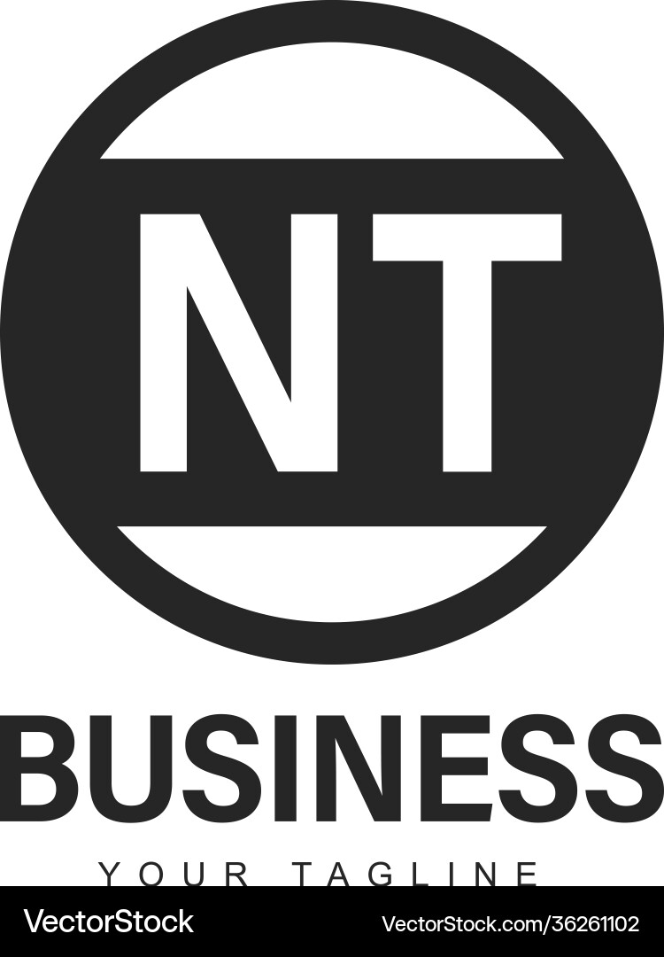 Nt initial a logo design with abstract style Nt initial a logo design with abstract style vector image