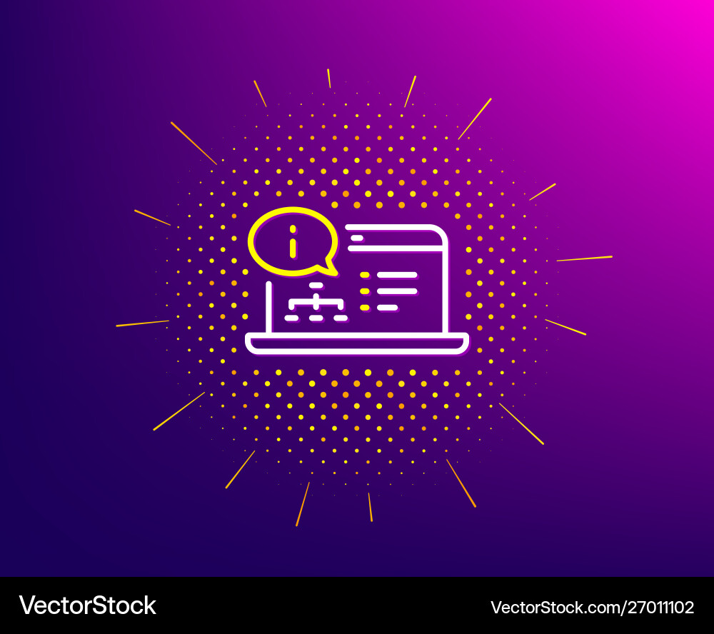 Online documentation line icon technical Online documentation line icon technical vector image