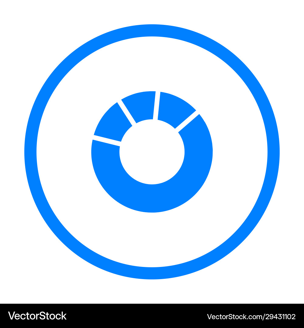 Pie chart and circle vector image